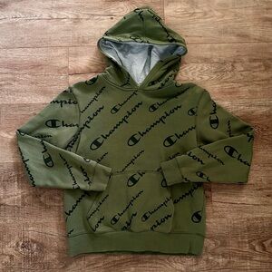 Youth Champion Small Script Graphic Hoodie Size L (12/14)